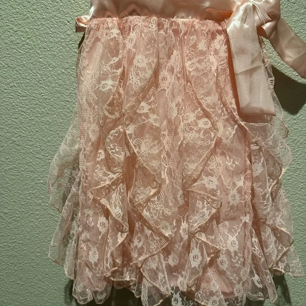 NWT Aviva Pink Girl Lace Style Dress Size 5